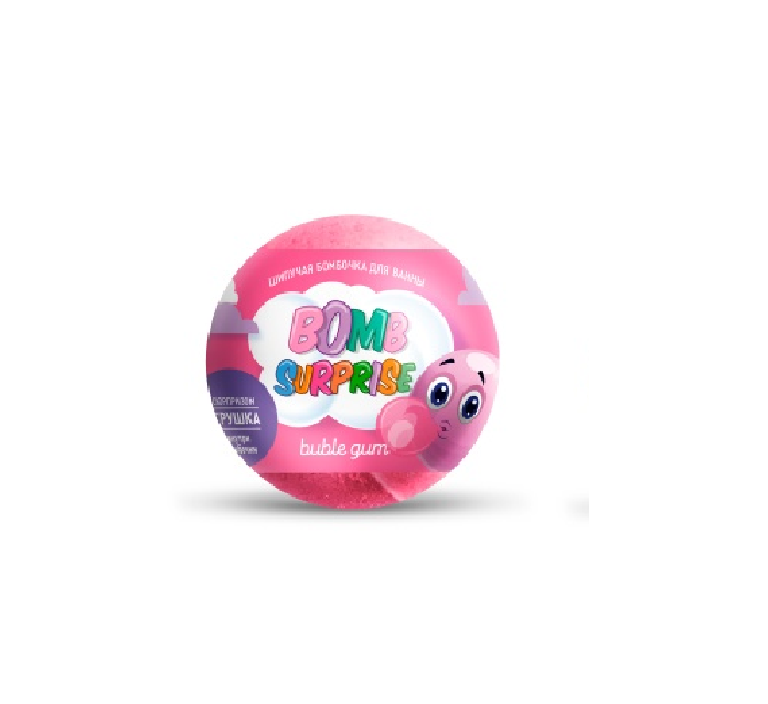 Бомбочка для ванны Fito Cosmetic шипучая bubble gum с игрушкой 115г 2 шт