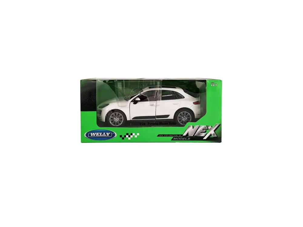 Машинка Welly Porsche Macan Turbo 1:24 белый 24047W