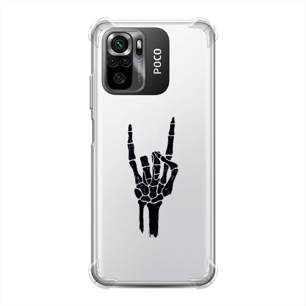 

Чехол Awog на Poco M5s / Сяоми Поко M5s "Rock for a skeleton", Черный;прозрачный, 316251-1