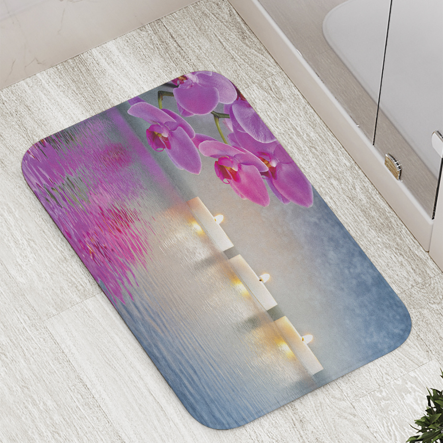 

Коврик противоскользящий JoyArty "Свечи релакс" для ванной, сауны, бассейна, 77х52 см, Свечи релакс