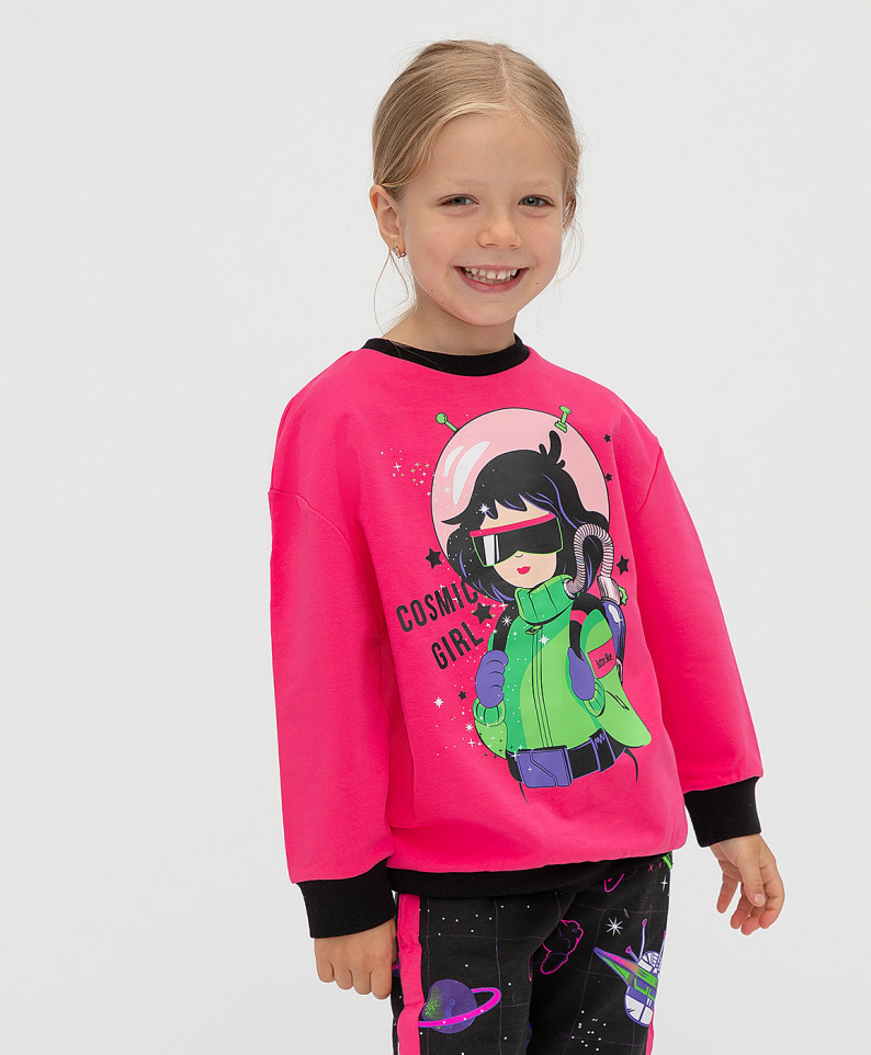 

Свитшот Button Blue 221BBGMC16091200 цв. розовый р. 110, 221BBGMC1609