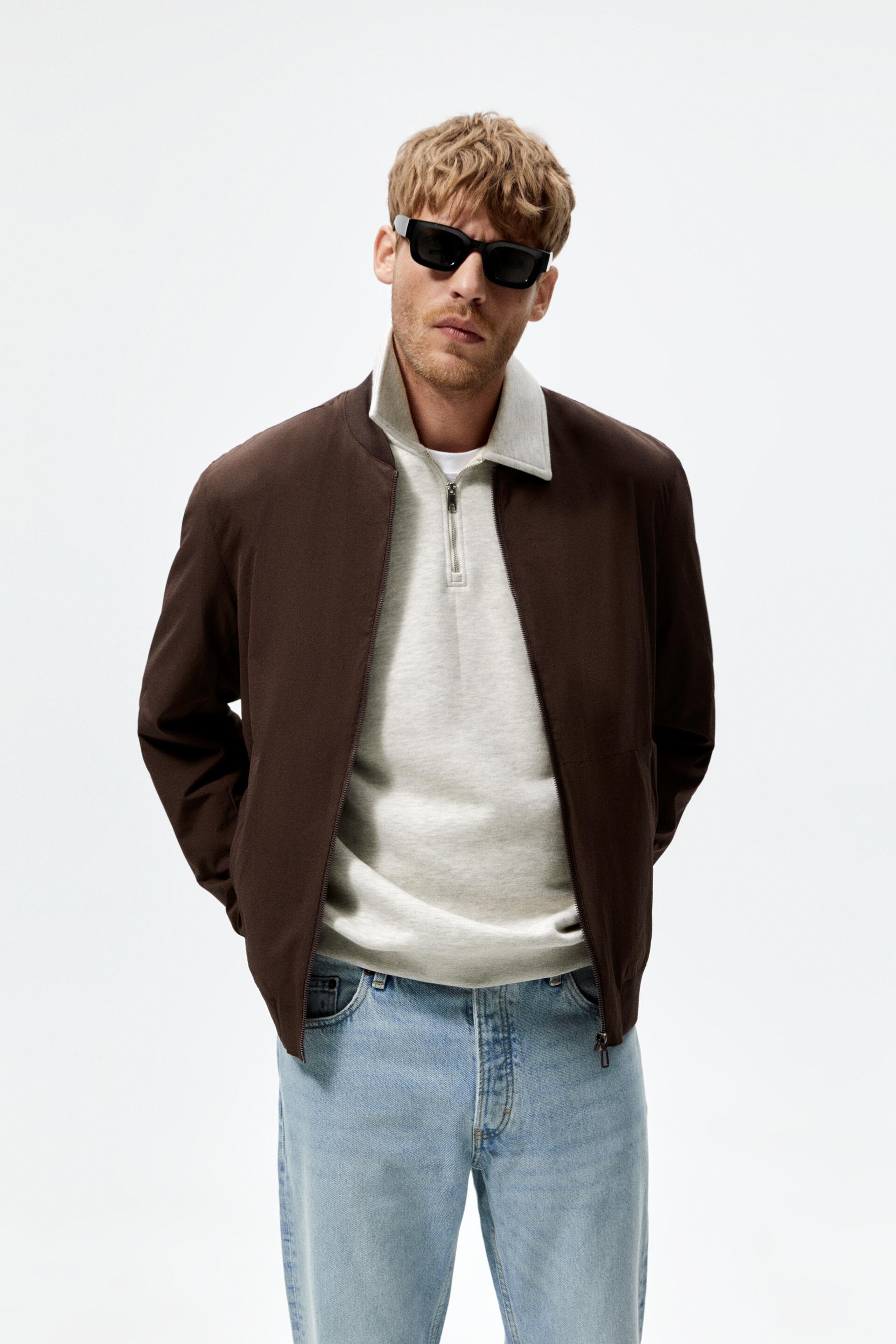 

Бомбер мужской ZARA 03918250 фиолетовый XL, 03918250