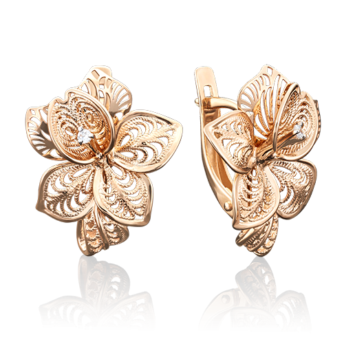 

Серьги из красного золота с фианитом PLATINA jewelry 02-3900-00-401-1110-48_0, 02-3900-00-401-1110-48_0
