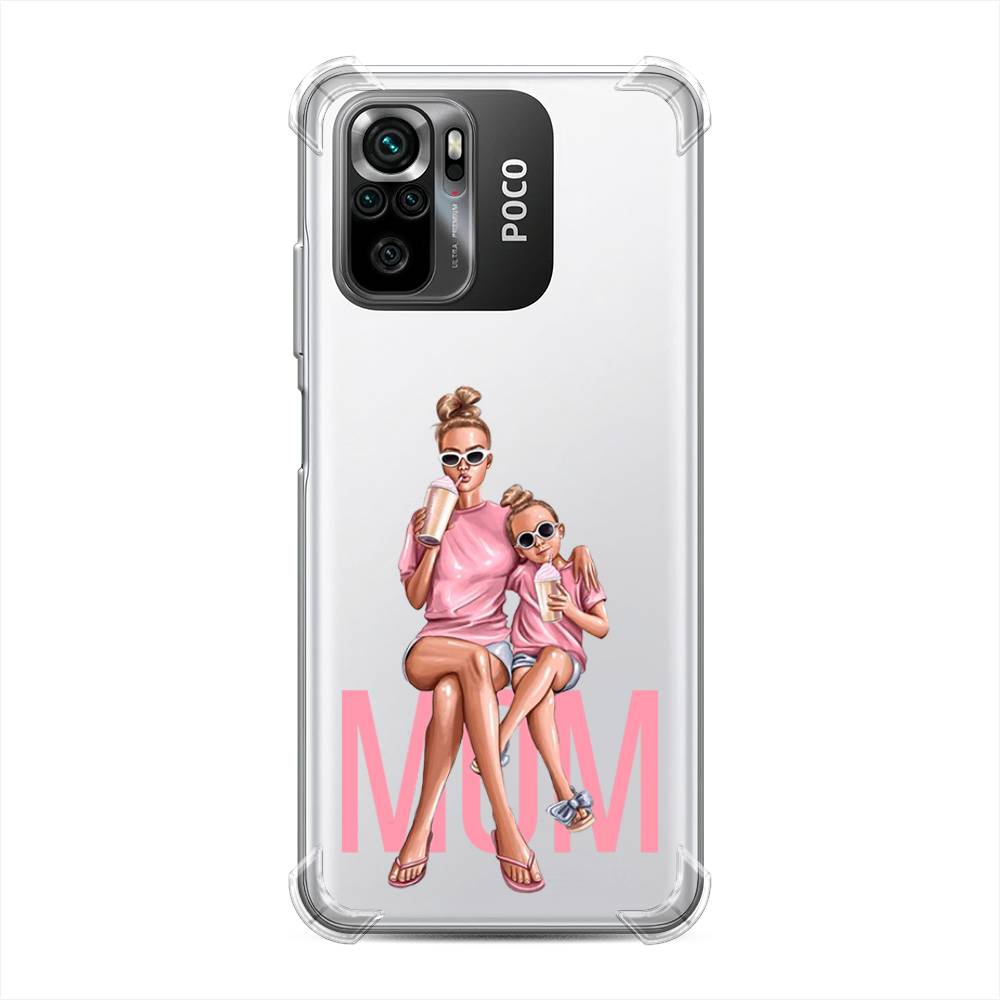 

Чехол Awog на Poco M5s / Сяоми Поко M5s "Lovely mom", Синий;бежевый;розовый, 316251-1