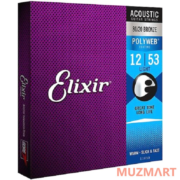 

Elixir 11050 Polyweb ANTI-RUST Light Струны для акустической гитары