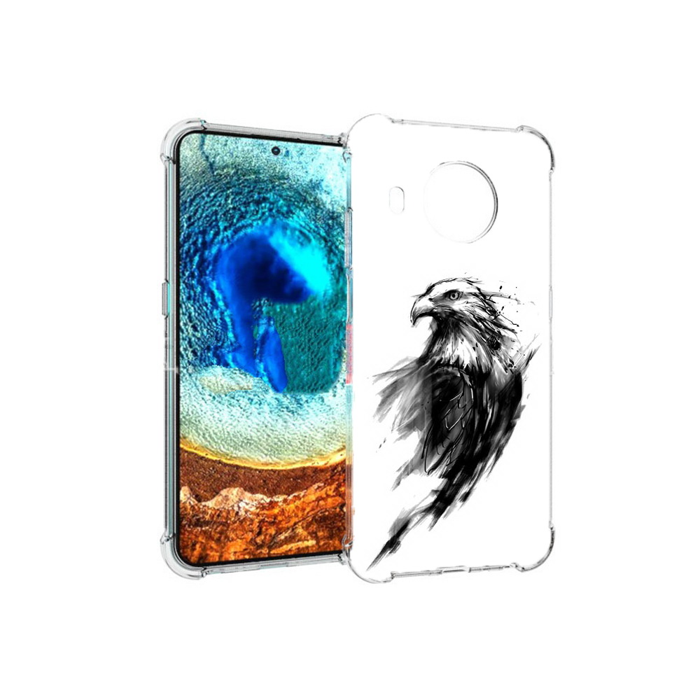

Чехол MyPads Tocco для Nokia X20 чб птица (PT159436.101.670), Прозрачный, Tocco