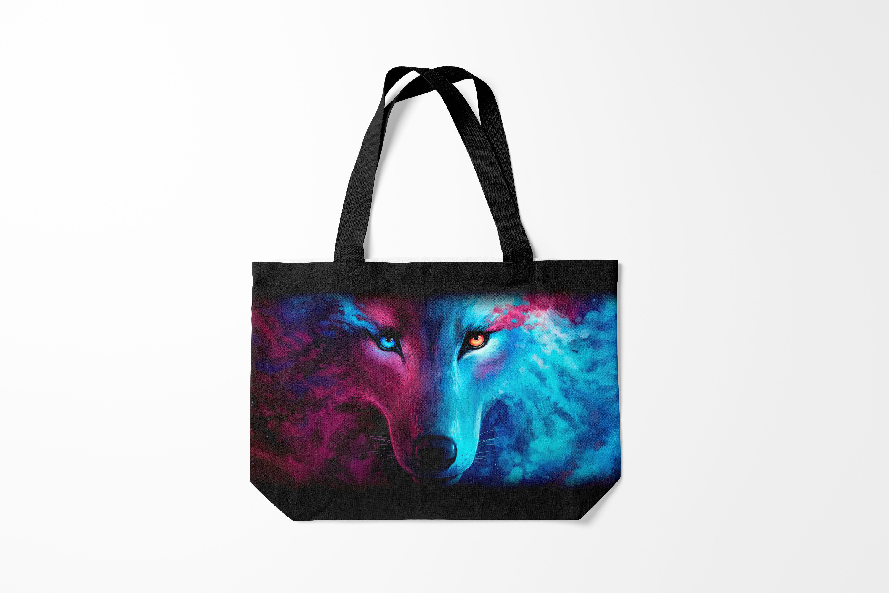 

Сумка шoппер унисекс Burnettie Волки Wolf, зеленый, Волки Wolf