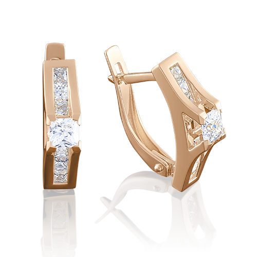 

Серьги из красного золота с фианитом PLATINA jewelry 02-3859-00-501-1110-38_0, 02-3859-00-501-1110-38_0