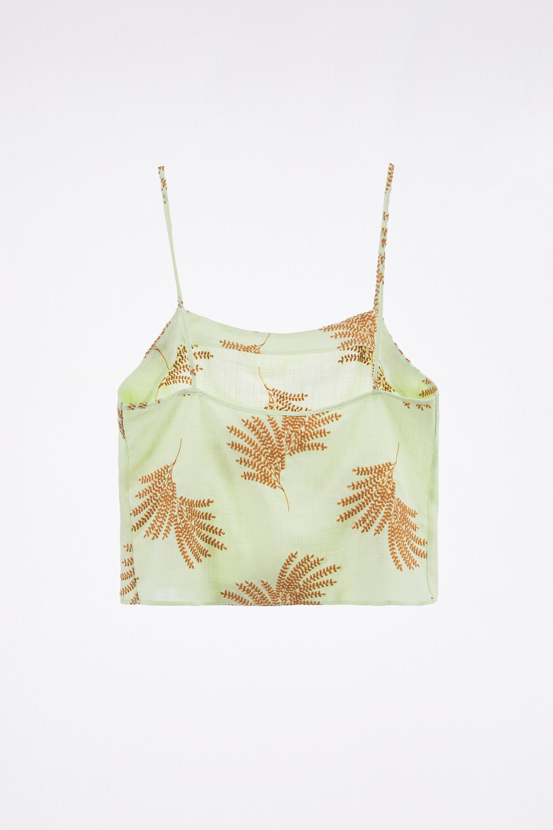 

Топ женский ZARA 03693018 зеленый L (доставка из-за рубежа), 03693018