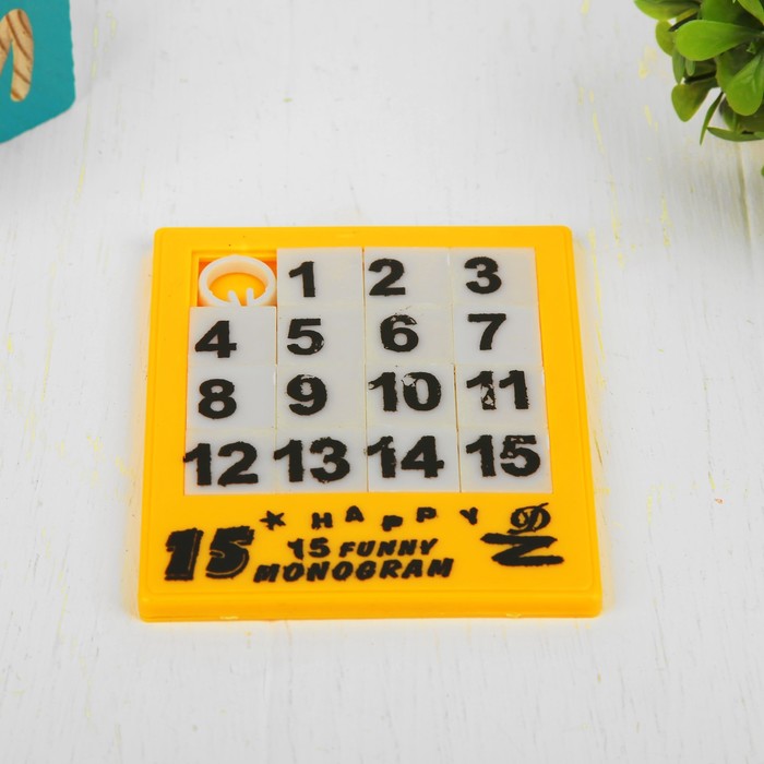 Головоломка-пятнашка «Собери цифры», цвета МИКС головоломка ракетка виды микс 12 шт