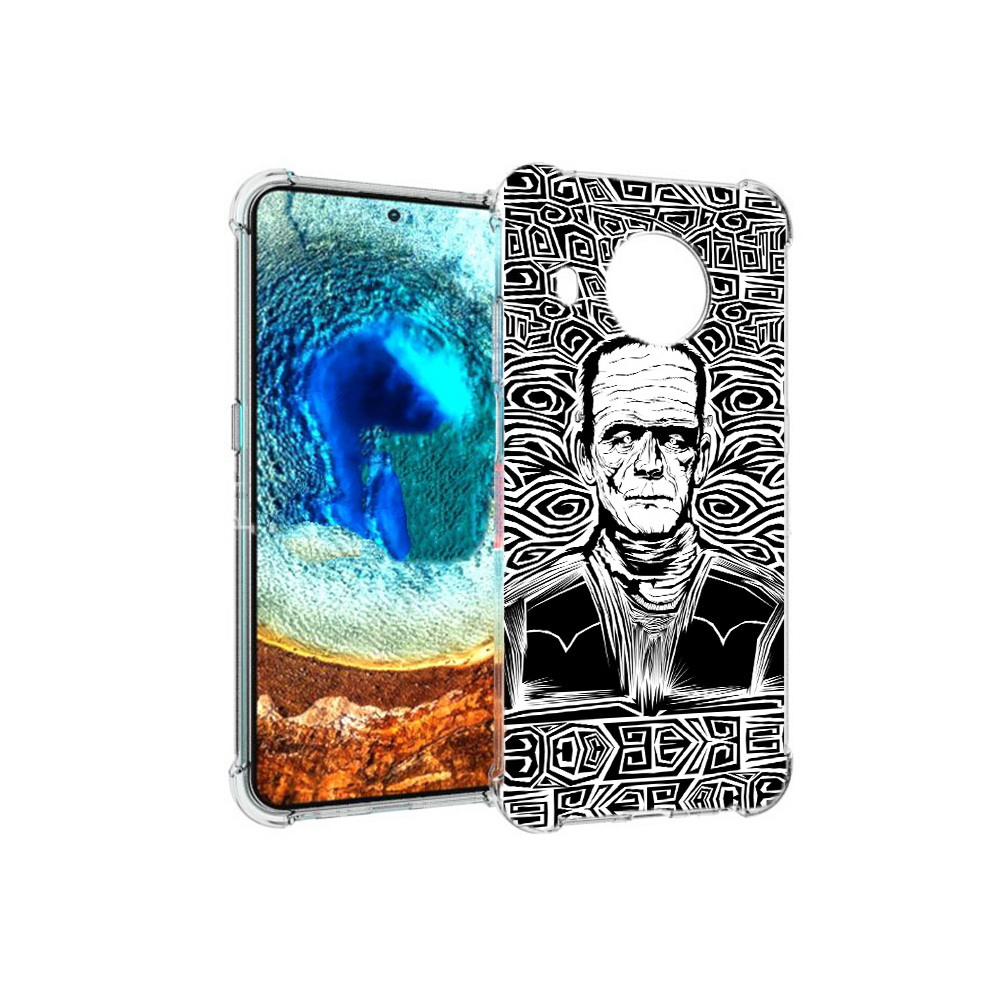 

Чехол MyPads Tocco для Nokia X20 франкенштейн черно белый (PT159436.101.661), Прозрачный, Tocco