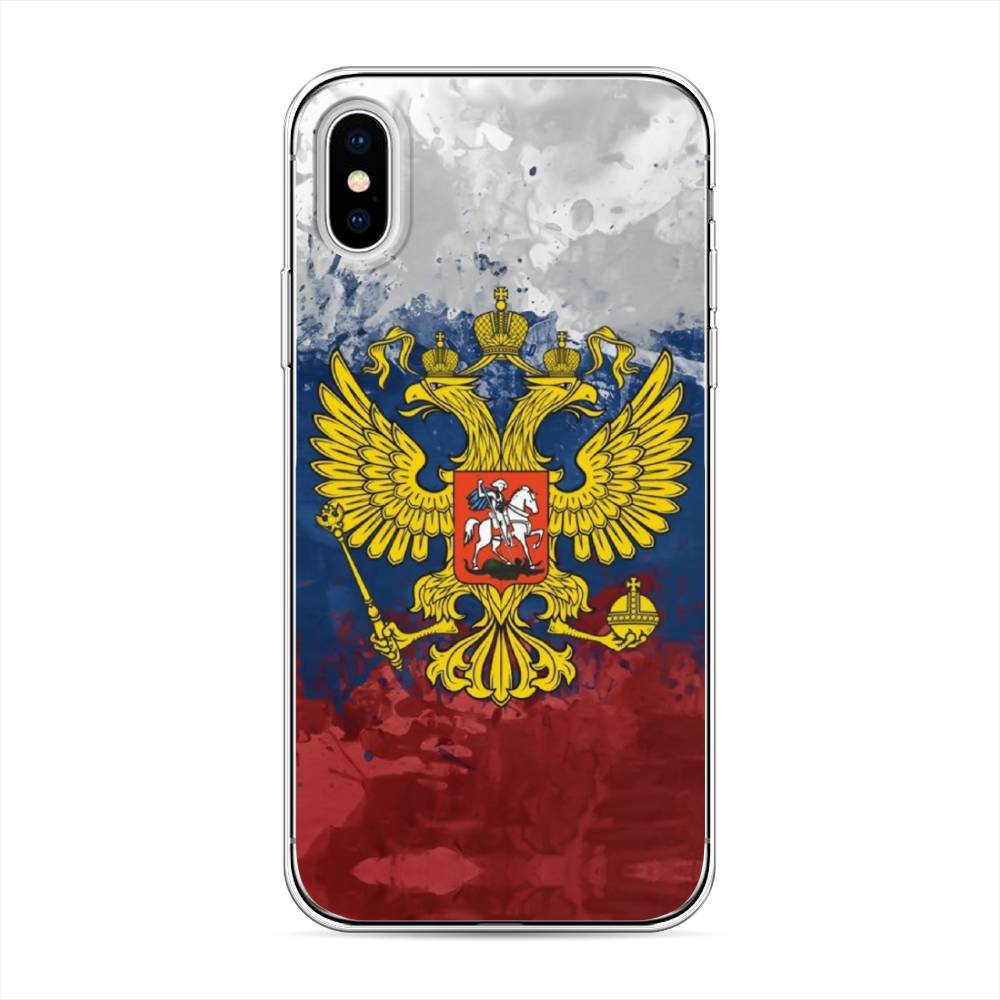 фото Силиконовый чехол "рф" на apple iphone xs (10s) awog