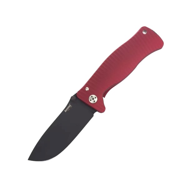 Туристический нож LionSteel, aluminium red frame/black coated blade