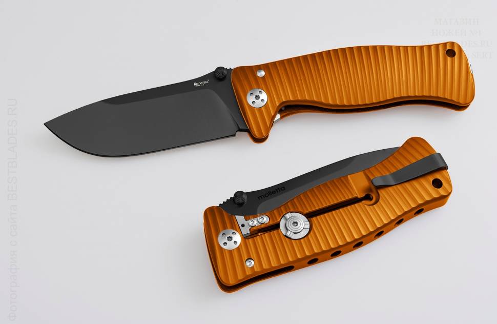 фото Нож lion steel sr-1 aluminium orange l/sr1a ob lionsteel