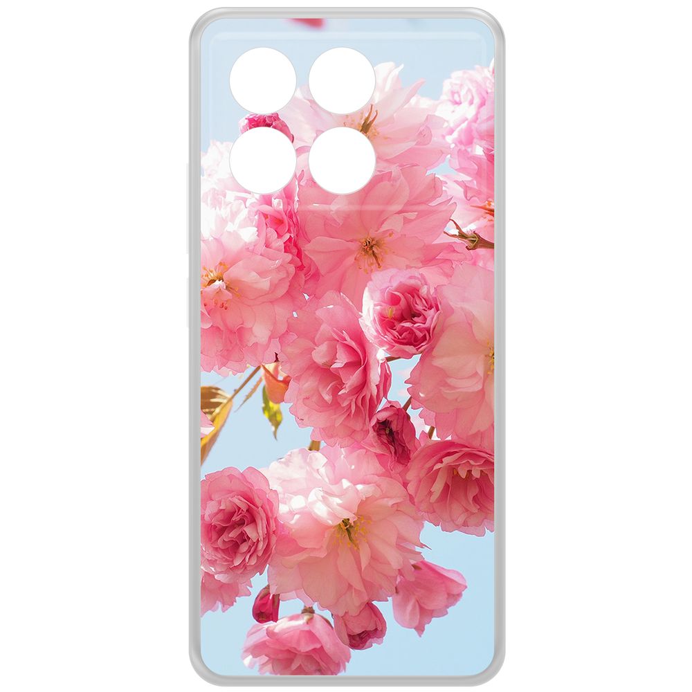 

Чехол-накладка Krutoff Clear Case Сакура для Xiaomi Poco X6 Pro, Прозрачный
