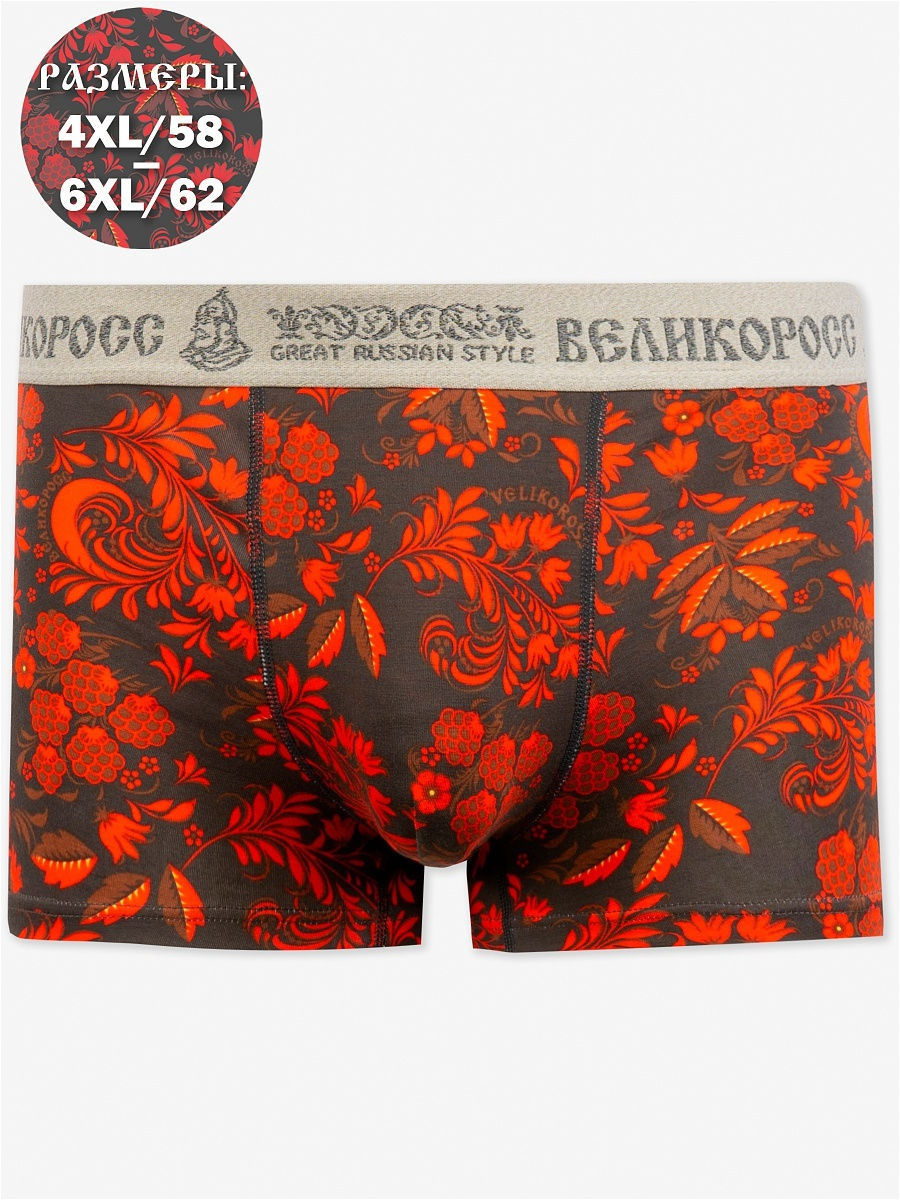 

Трусы мужские Великоросс красные 60, Красный, 13529565