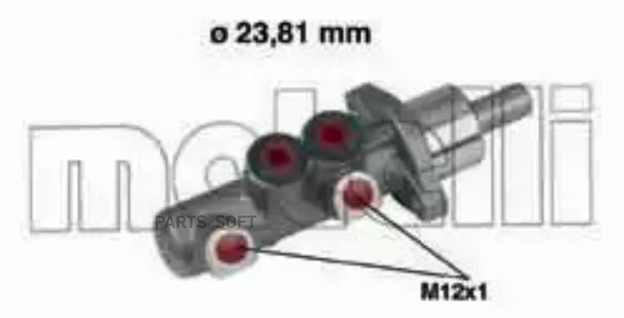 

METELLI 05-0367 Главный тормозной цилиндр (23.81mm)