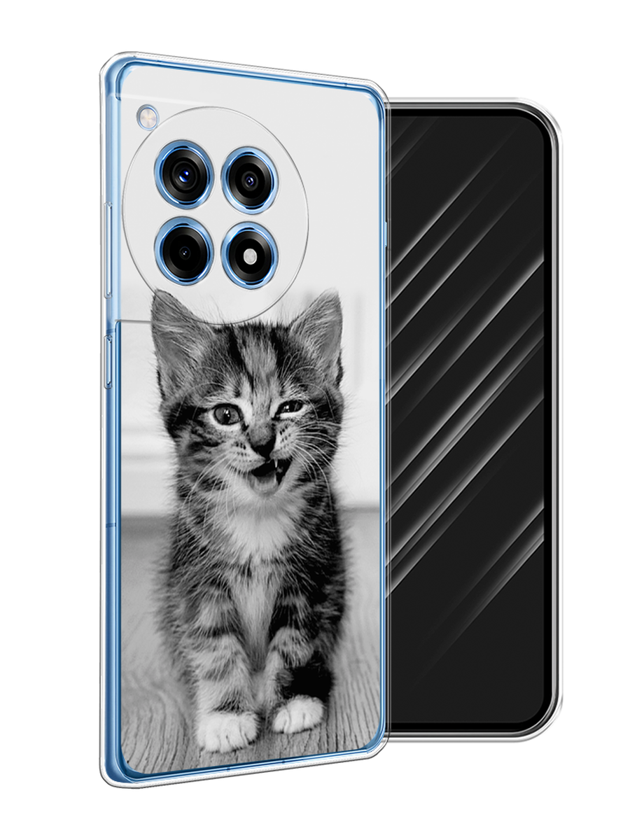 

Чехол Awog на OnePlus 12R "Подмигивающий котенок", Черный;серый, 154650-1
