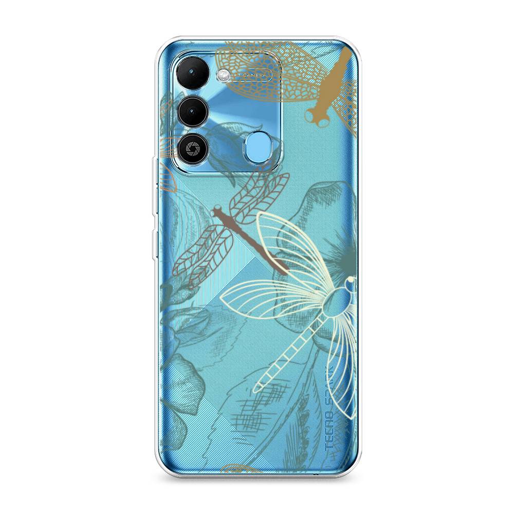 

Чехол Awog на Tecno Spark 9 / Техно Спарк 9 "Тени стрекоз", Коричневый;зеленый;белый, 302850-8