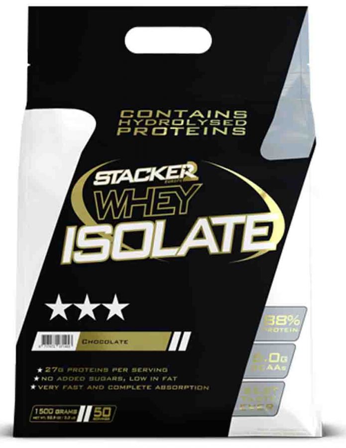 Протеин изолят Stacker2 Whey Isolate шоколад, 1500 гр.