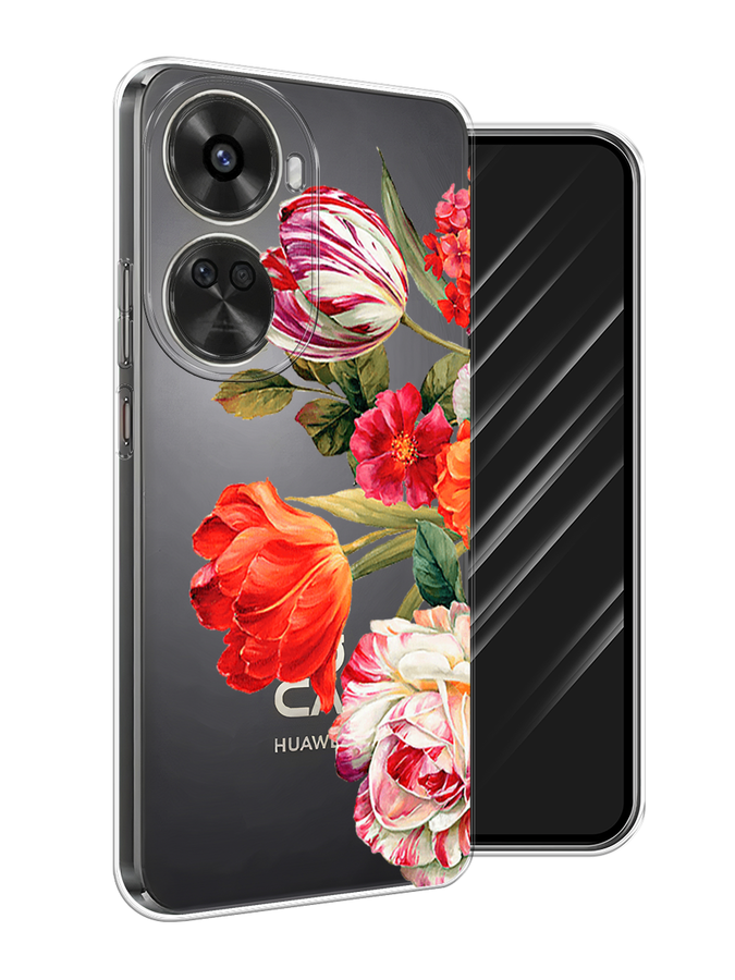 

Чехол Awog на Huawei Nova 11 SE "Весенний букет", Красный;розовый;зеленый, 6122650-1