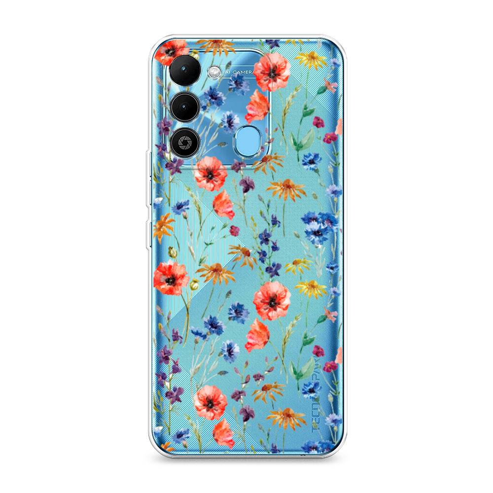 

Чехол Awog "Маки и васильки фон" на Tecno Spark 9 / Техно Спарк 9, 302850-8