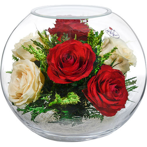 

Розы в стекле BNR5c3 (18,5 см) Natural Flower Products Co.,Ltd