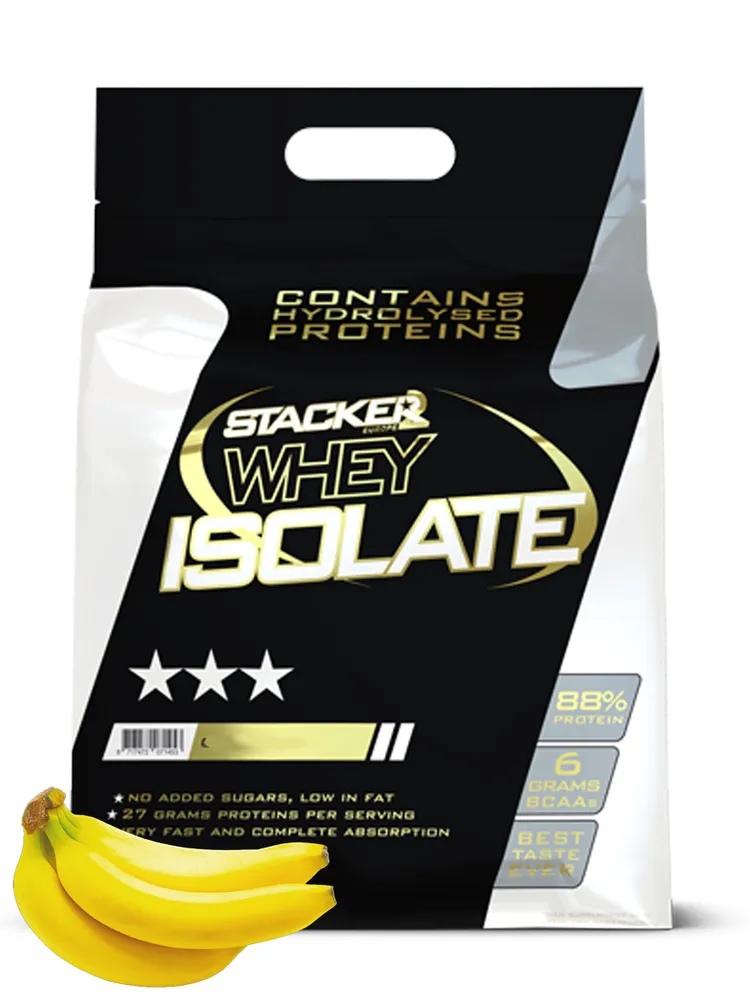 Протеин изолят Stacker2 Whey Isolate банан, 1500 гр.