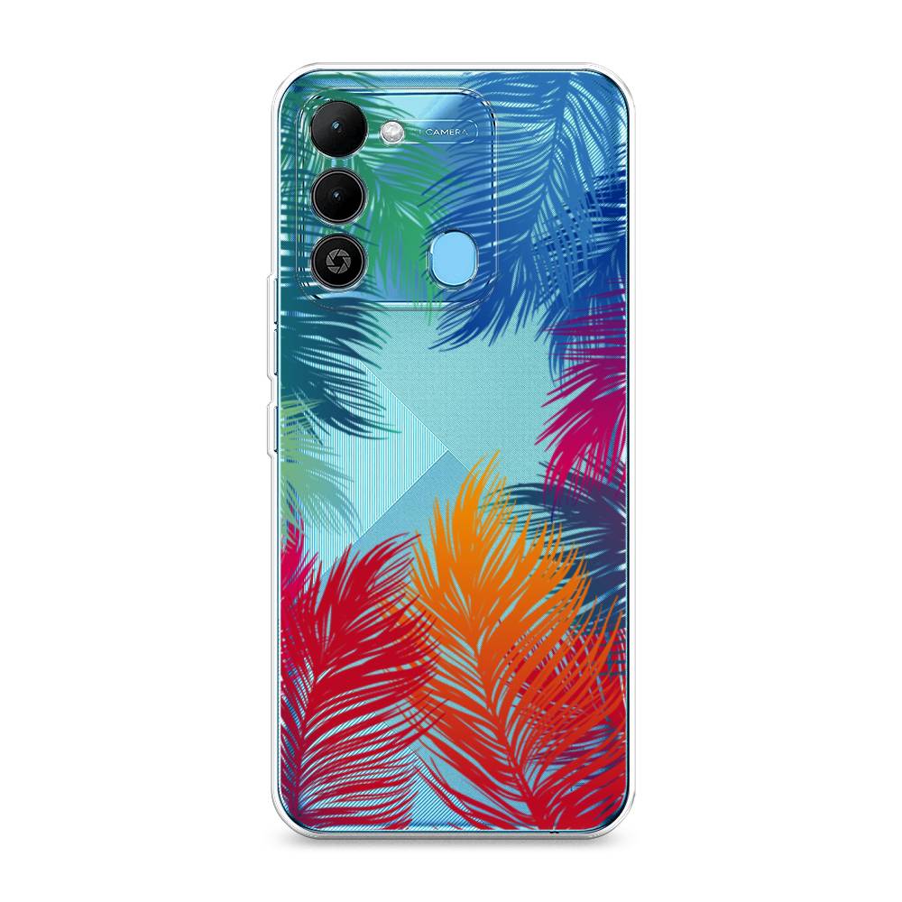 

Чехол Awog на Tecno Spark 9 / Техно Спарк 9 "Рамка из перьев", Красный, 302850-4