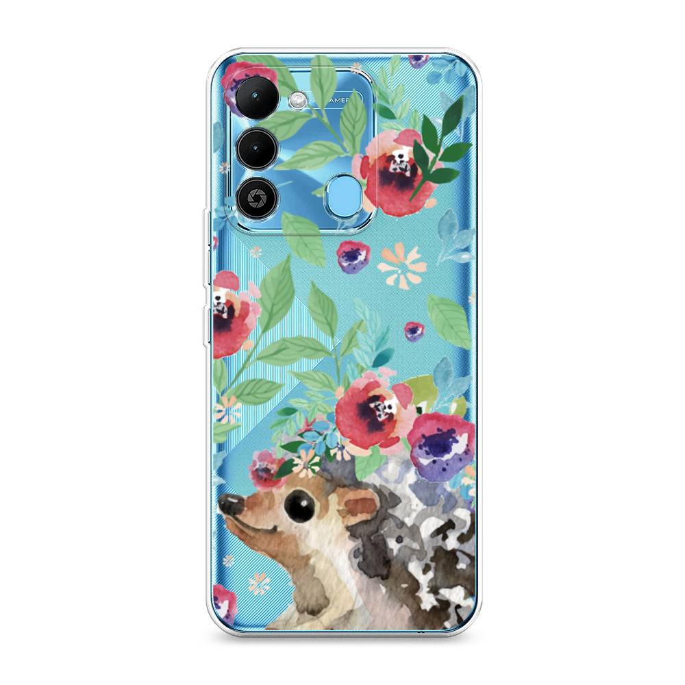 

Чехол Awog на Tecno Spark 9 / Техно Спарк 9 "Ежик в цветах акварель", Розовый;зеленый;коричневый, 302850-2