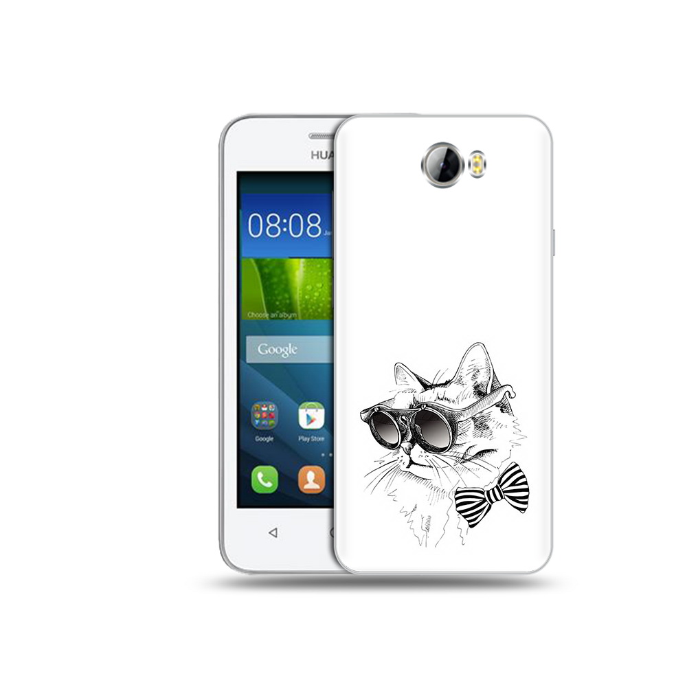 Чехол MyPads Tocco для Huawei Y5 II крутая кошка в очках (PT27651.44.421)