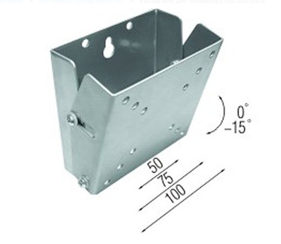 

Наклонный кронштейн для телевизора MetalDesign MD 304 11-22 черный, MD 304