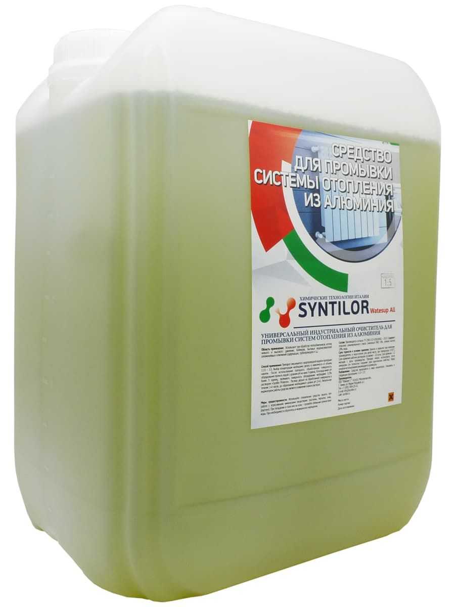 Средство для промывки системы отопления из алюминия SYNTILOR Watesup All 11 кг солянокислый средство для понижения уровня ph kenaz
