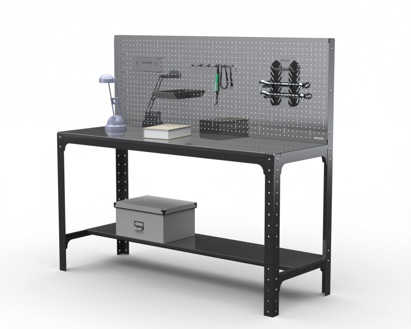 

Стол металлический Metalex серия KIT 750х1200х500 + перфопанель (серый)