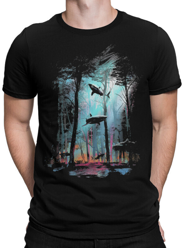 

Футболка мужская Dream Shirts Акулы в лесу SHA-3021122 черная XS, Акулы в лесу SHA-3021122