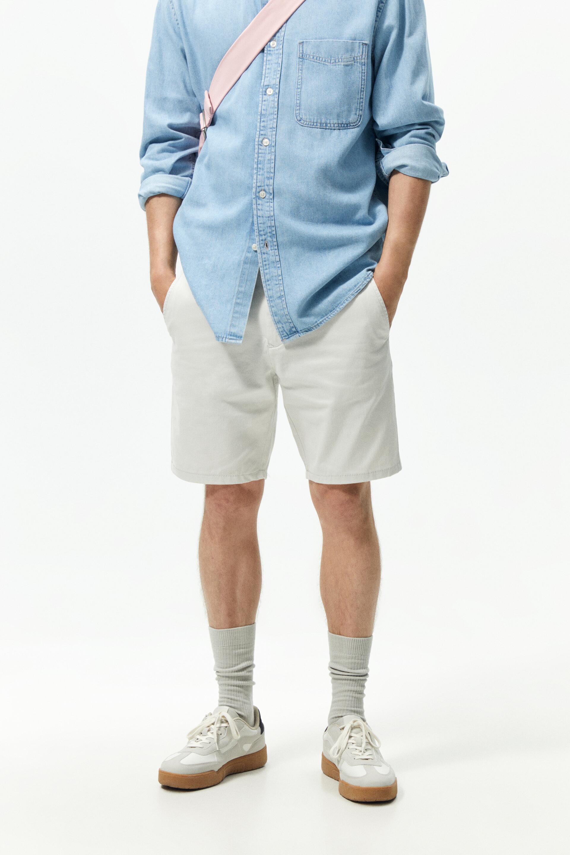 

Шорты мужские ZARA 03643300 белые 38 (доставка из-за рубежа), 03643300