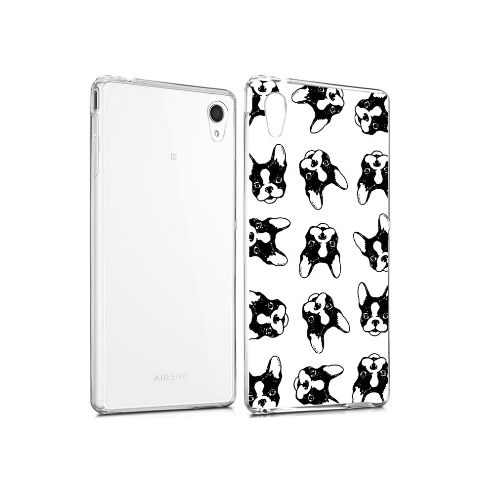

Чехол MyPads Tocco для Sony Xperia M4 Aqua черно белые собачки (PT41841.249.683), Прозрачный, Tocco