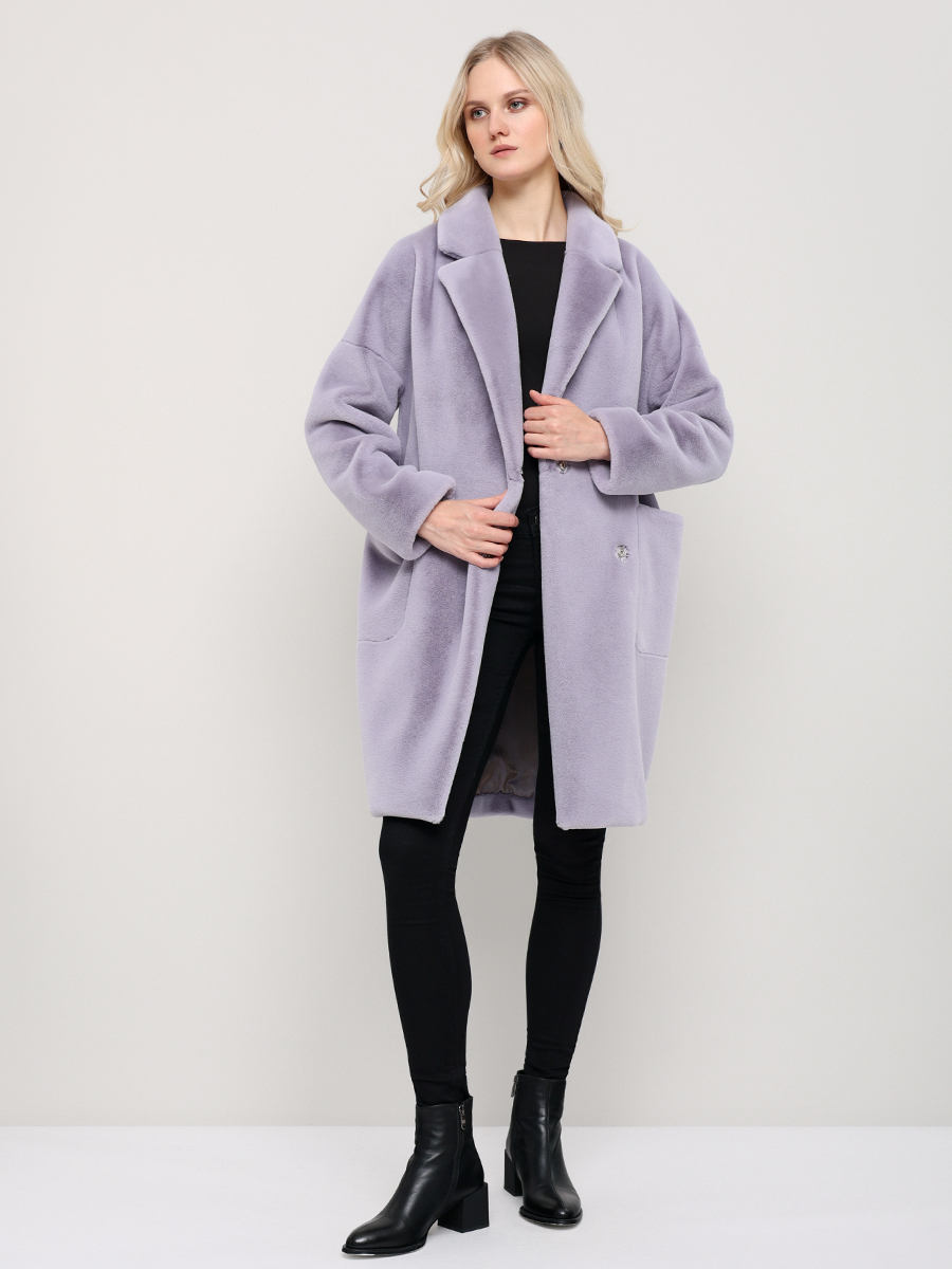 

Шуба женская ALEF 7024/95 фиолетовая 42 RU, 7024/95