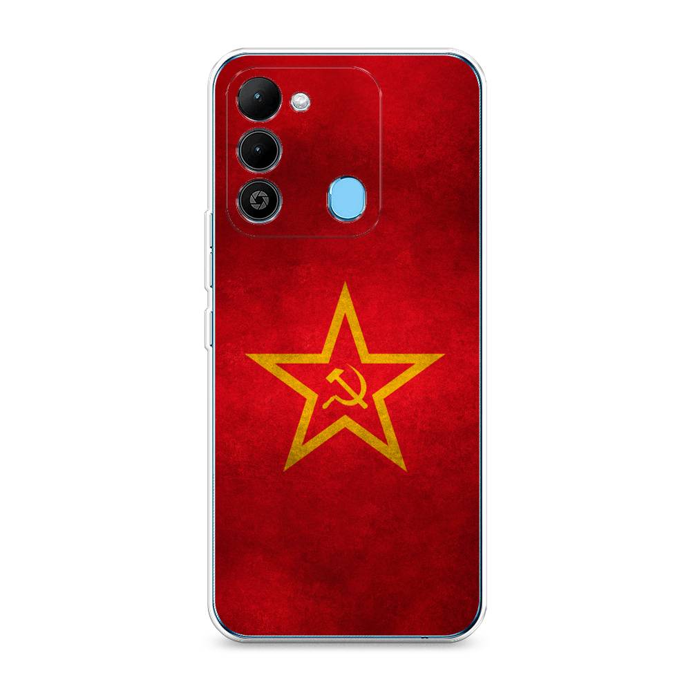 

Чехол Awog на Tecno Spark 9 / Техно Спарк 9 "Красное знамя", Желтый;красный, 302850-10
