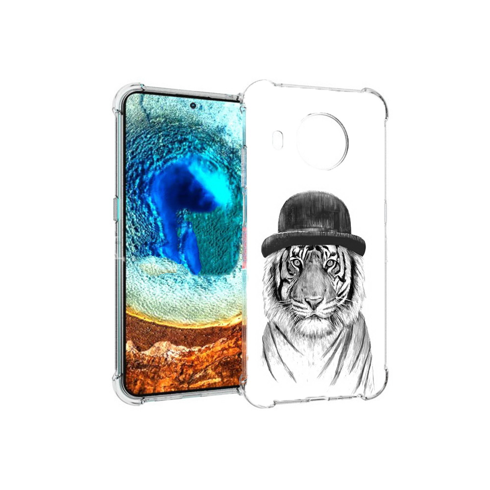 

Чехол MyPads Tocco для Nokia X20 тигр британец (PT159436.101.641), Прозрачный, Tocco