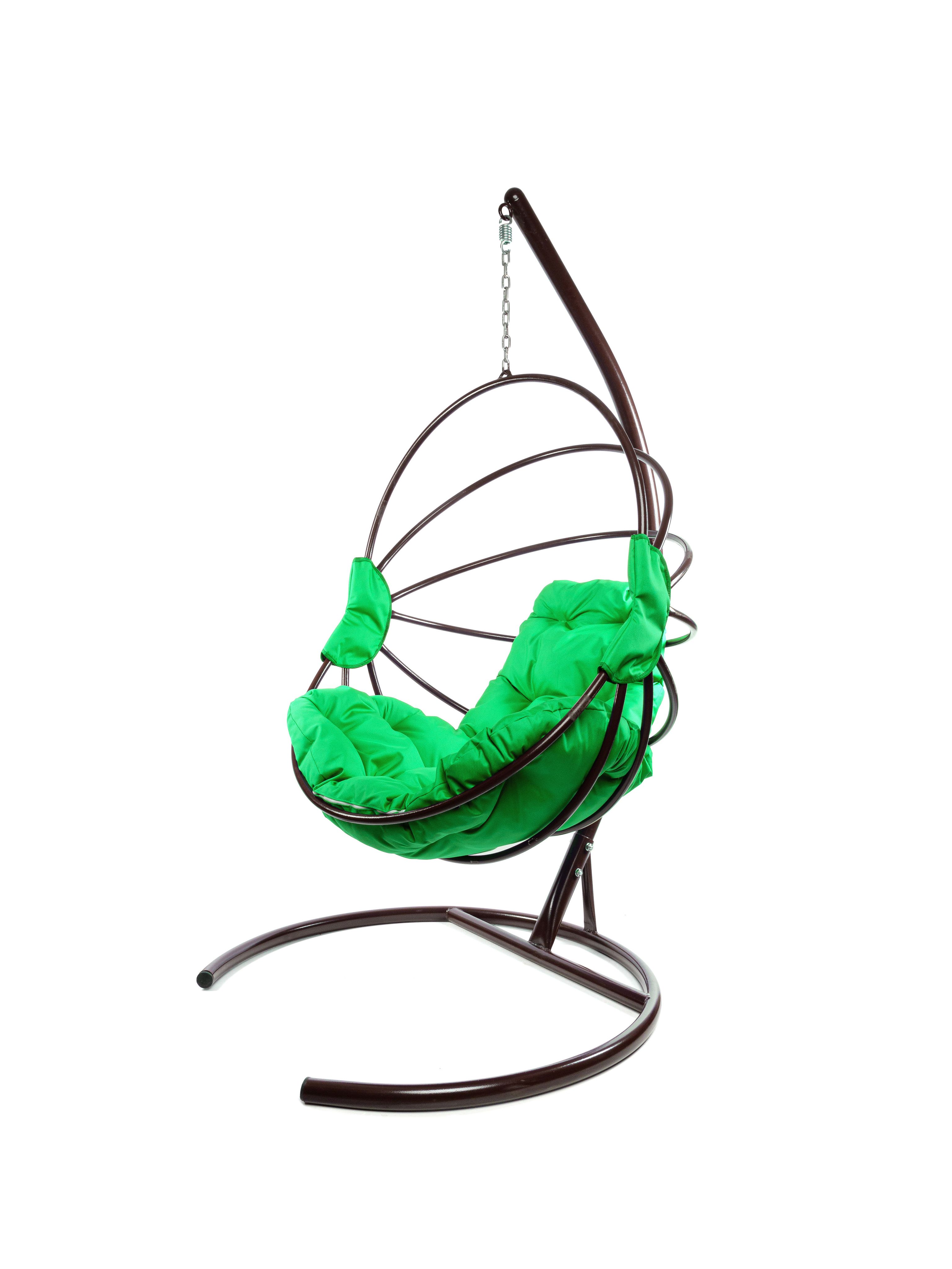 Подвесное кресло коричневый, Разборное 23072081 зеленая подушка