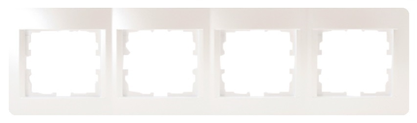 Рамка для розеток и выключателей LEZARD KARINA LIFE 4-я горизонтальная жемчужно-белый перл