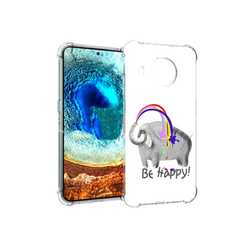 

Чехол MyPads Tocco для Nokia X20 счастливый слон (PT159436.101.632), Прозрачный, Tocco
