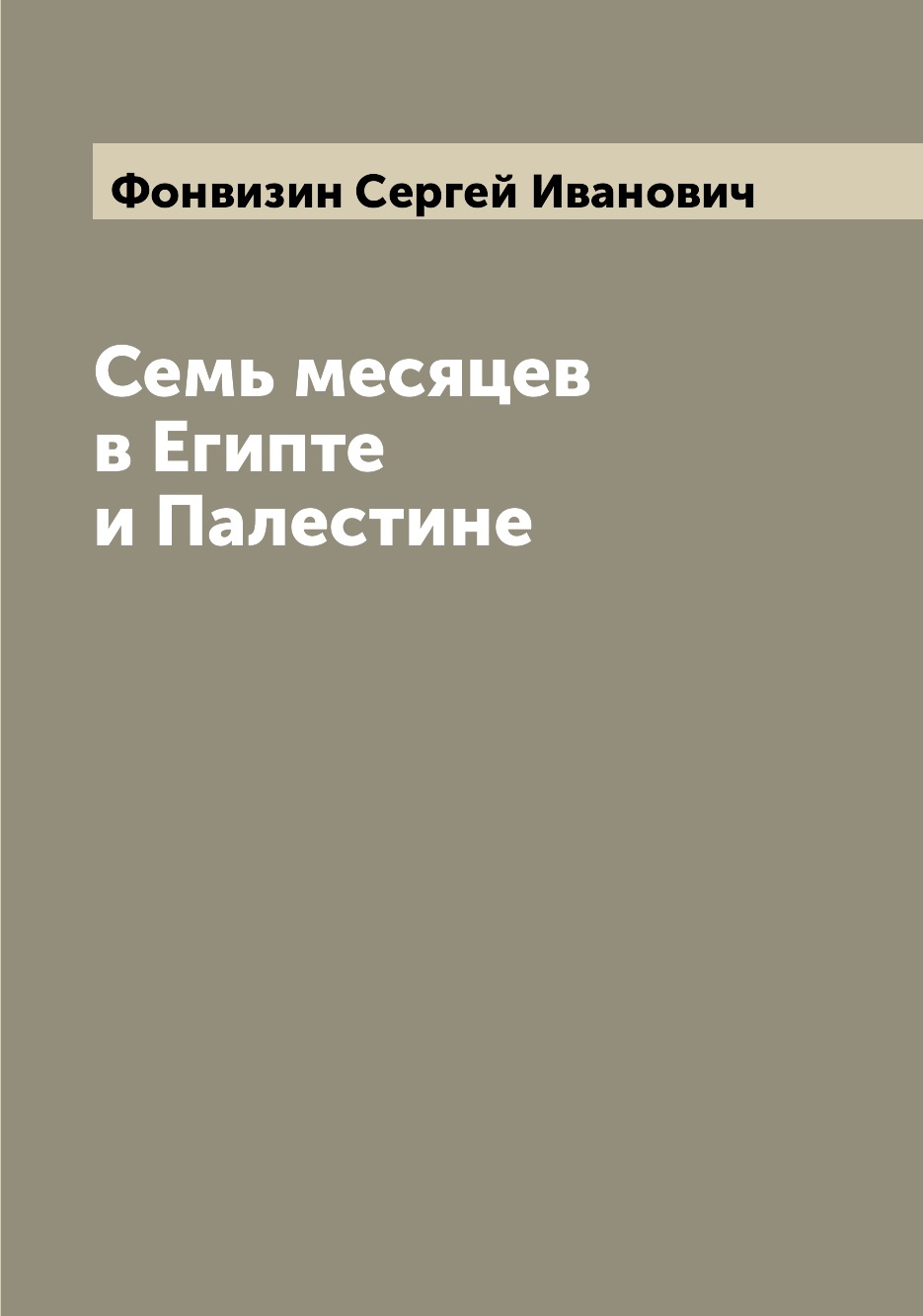 

Семь месяцев в Египте и Палестине