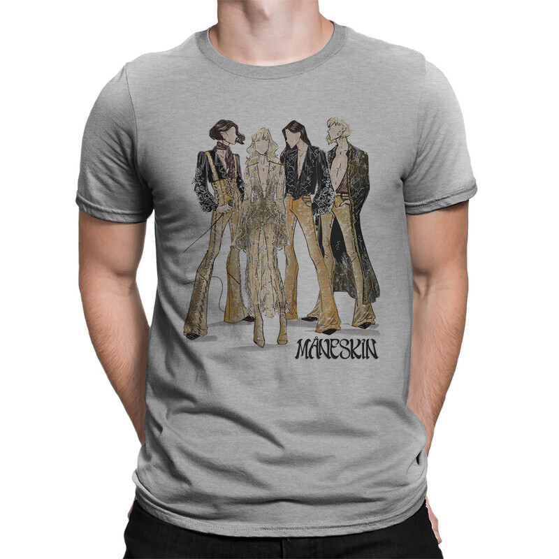 фото Футболка мужская dream shirts maneskin man-789452-g2 серая m