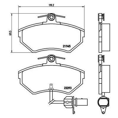 фото Колодки тормозные audi a4 дисковые trialli pf 4164