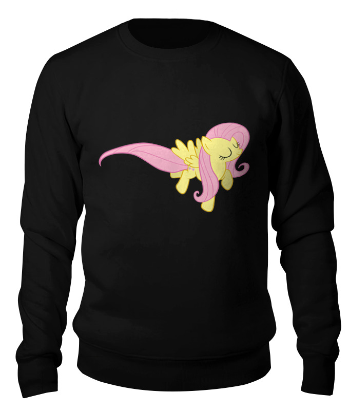 

Свитшот унисекс Printio My little pony fluttershy 23 черный XS, My little pony fluttershy 23