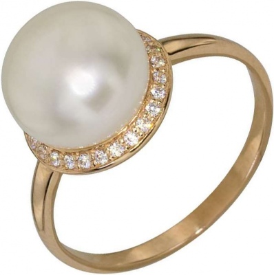 

Кольцо из красного золота с фианитом/жемчугом р. 17,5 ALORIS Кольцо 589ЖКц, Кольцо 589ЖКц