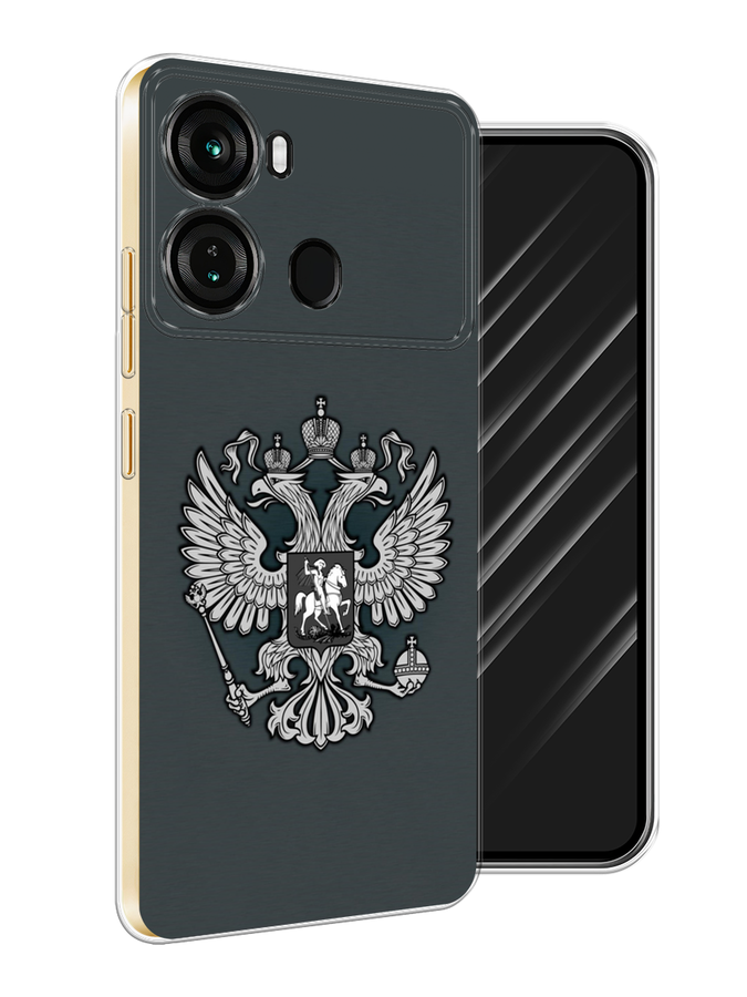 

Чехол Awog на Itel P40 "Герб России серый", 3201350-1