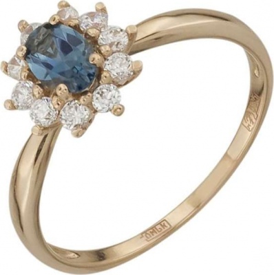 

Кольцо из красного золота с фианитом/топазом р. 17,5 ALORIS Кольцо 414ТлКц, Кольцо 414ТлКц